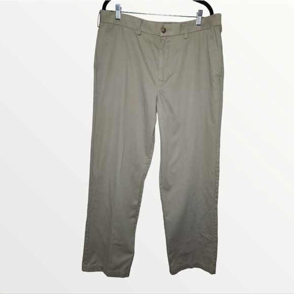Croft & Barrow Classic Fit beige flat pants 36x32 - Picture 1 of 10
